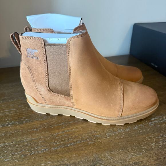 Sorel Woman’s Evie II Tan Chelsea Wedge Waterproof Winter Boot- Size 10.5 - Picture 3 of 9